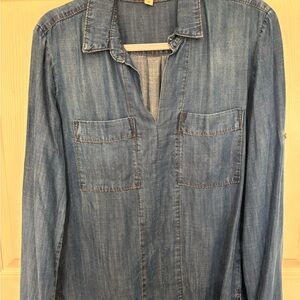 Cloth & Stone Blue Button-Up Shirt